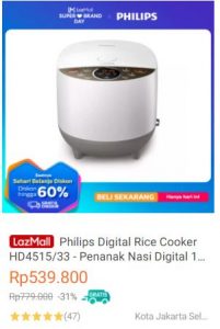 Rice Cooker Philips HD4515/33