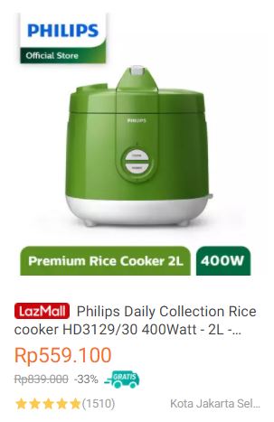 Rice Cooker Philips HD3129/30