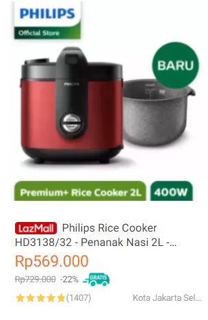 Rice Cooker Philips HD3138/32