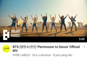 Lirik Lagu Permission to Dance