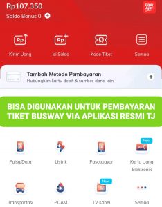 contoh e wallet LinkAja
